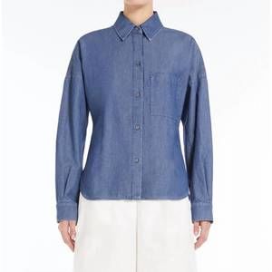 NEW WEEKEND MAX MARA nettare cotton denim shirt in navy